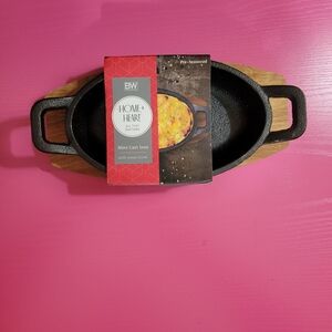 Boston Warehouse (BW) Home + Heart Mini Oval Cast Iron Serving Dish